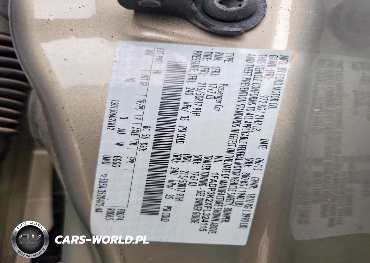 2015 Ford Focus Se VIN:1FADP3K2XFL324115 - 13