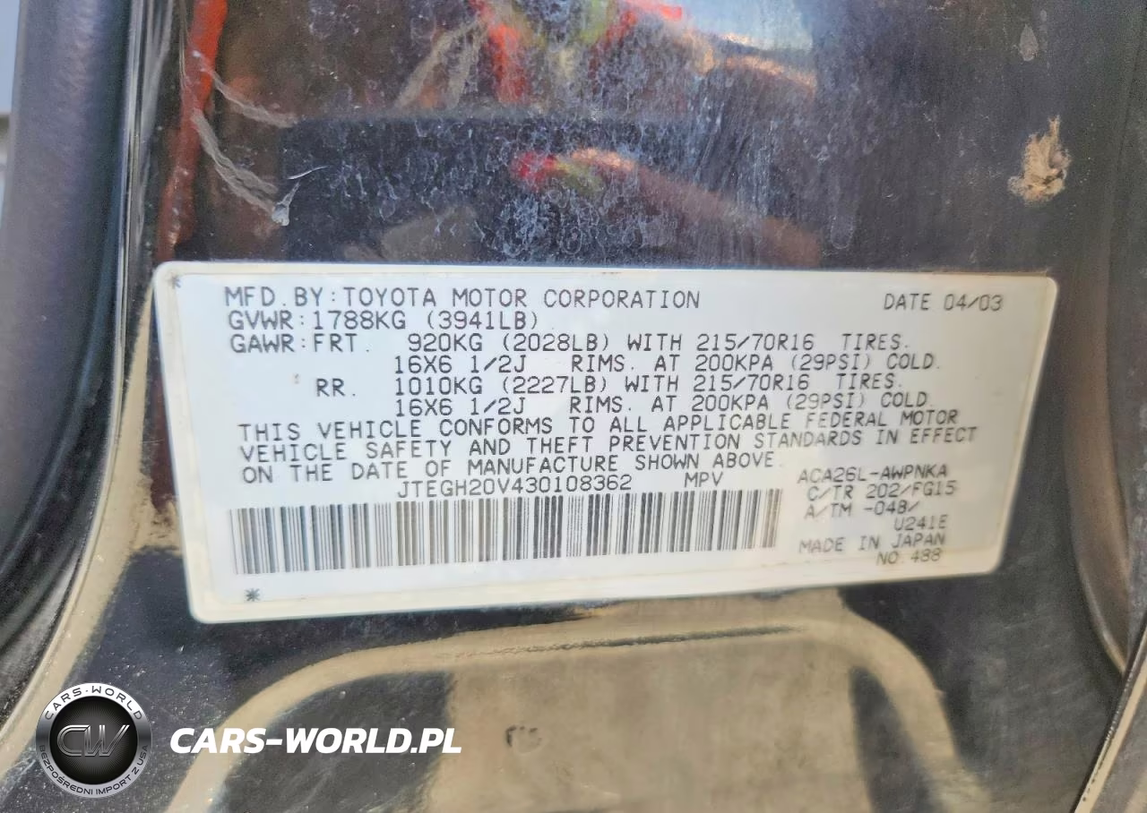 2003 Toyota Rav4 Base VIN:JTEGH20V430108362 - 12