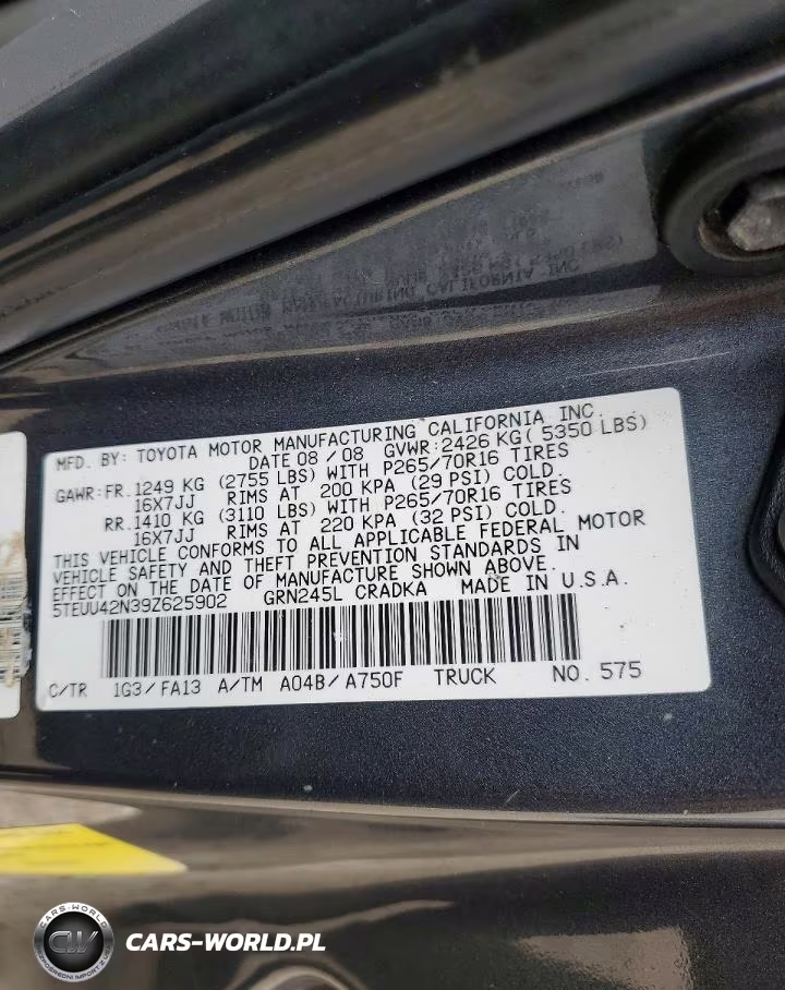 2009 Toyota Tacoma V6 VIN:5TEUU42N39Z625902 - 12