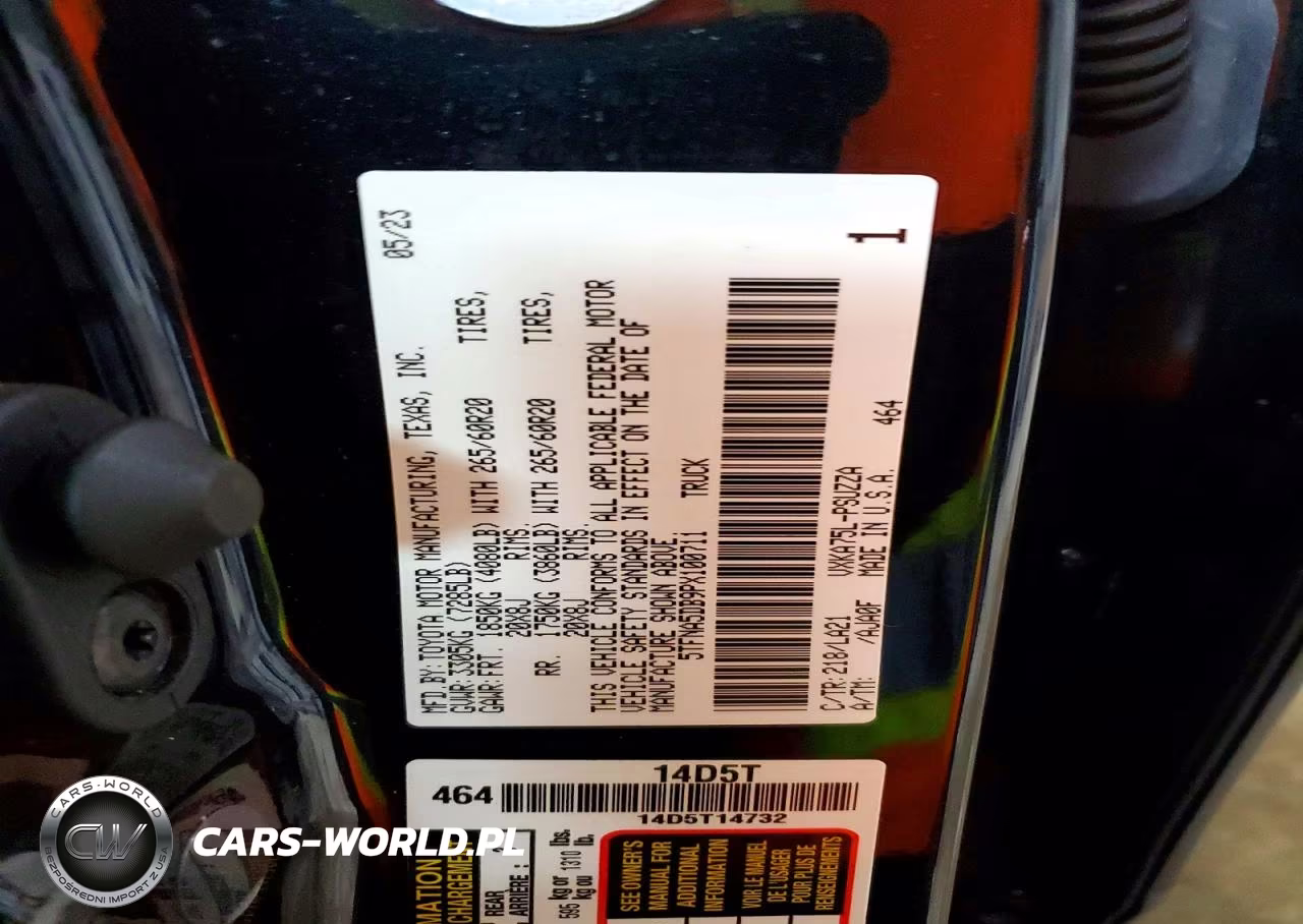 2023 Toyota Tundra Platinum VIN:5TFNA5DB9PX100711 - 13