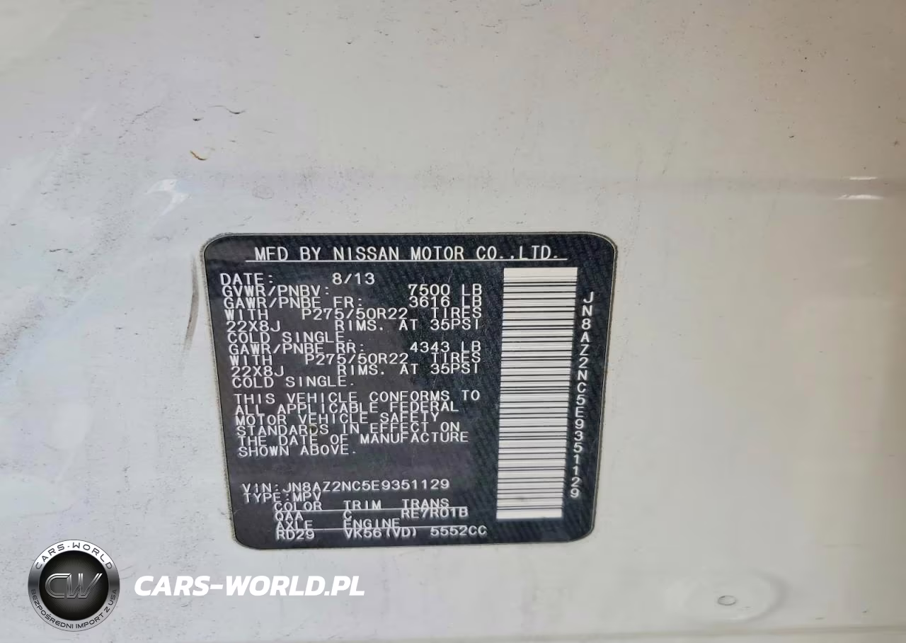 2014 Infiniti Qx80 Base VIN:JN8AZ2NC5E9351129 - 13