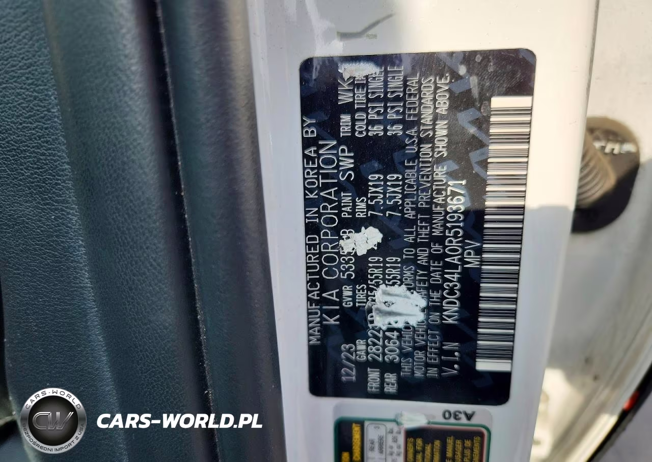 2024 Kia Ev6 Wind VIN:KNDC34LA0R5193671 - 12