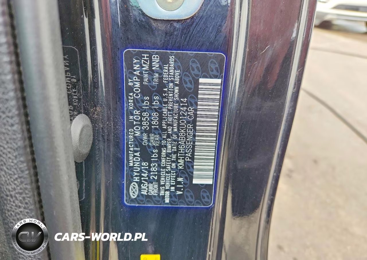 2019 Hyundai Veloster Turbo 1.6T VIN:KMHTH6AB8KU012414 - 12