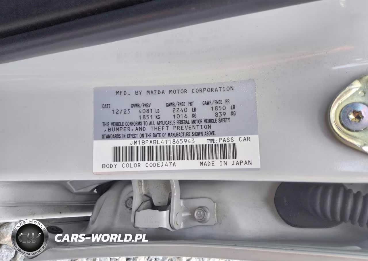 2026 Mazda 3 Select Sport VIN:JM1BPABL4T1865943 - 12