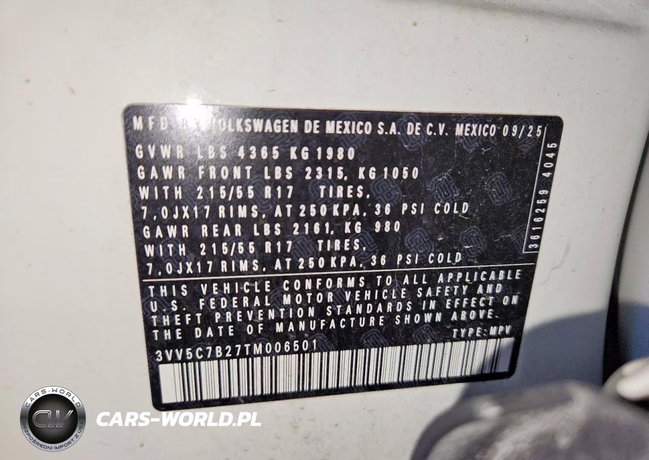 2026 Volkswagen Taos S VIN:3VV5C7B27TM006501 - 13