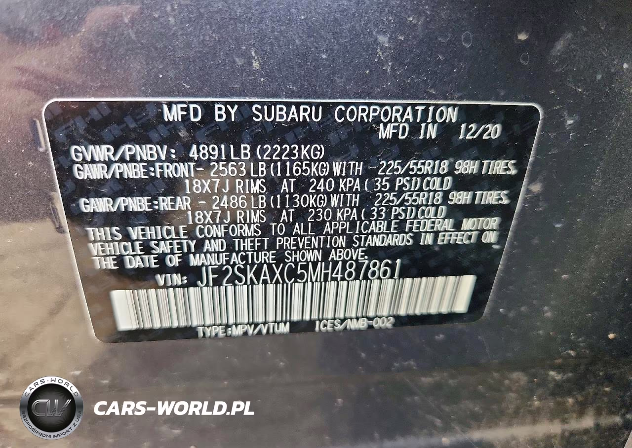 2021 Subaru Forester Touring VIN:JF2SKAXC5MH487861 - 13