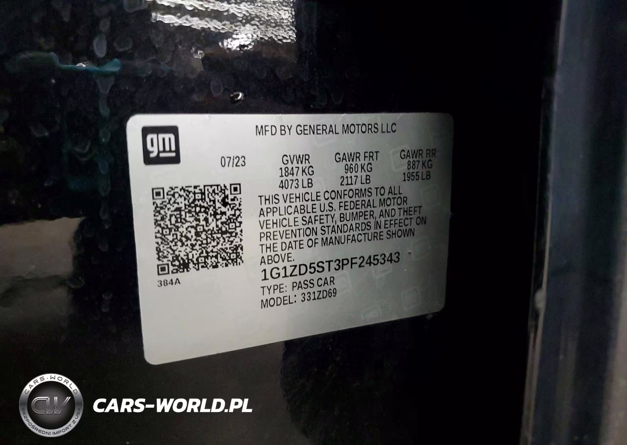 2023 Chevrolet Malibu Lt VIN:1G1ZD5ST3PF245343 - 12