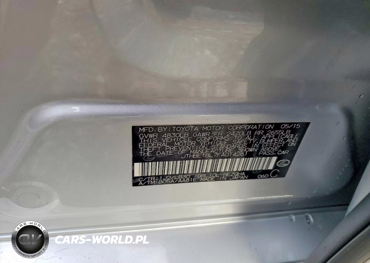 2014 Lexus Gs 350 VIN:JTHBE1BL7FA014261 - 12