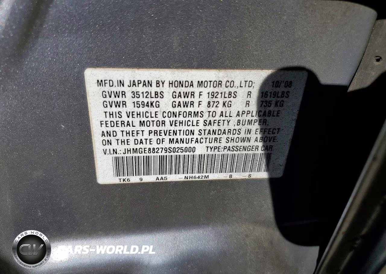 2009 Honda Fit VIN:JHMGE88279S025000 - 12