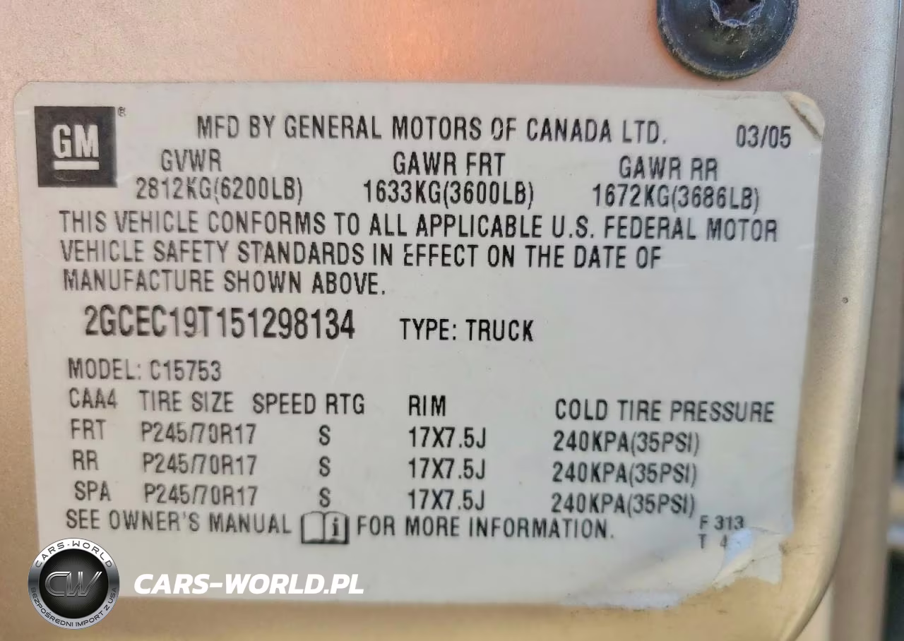 2005 Chevrolet Silverado C1500 VIN:2GCEC19T151298134 - 12