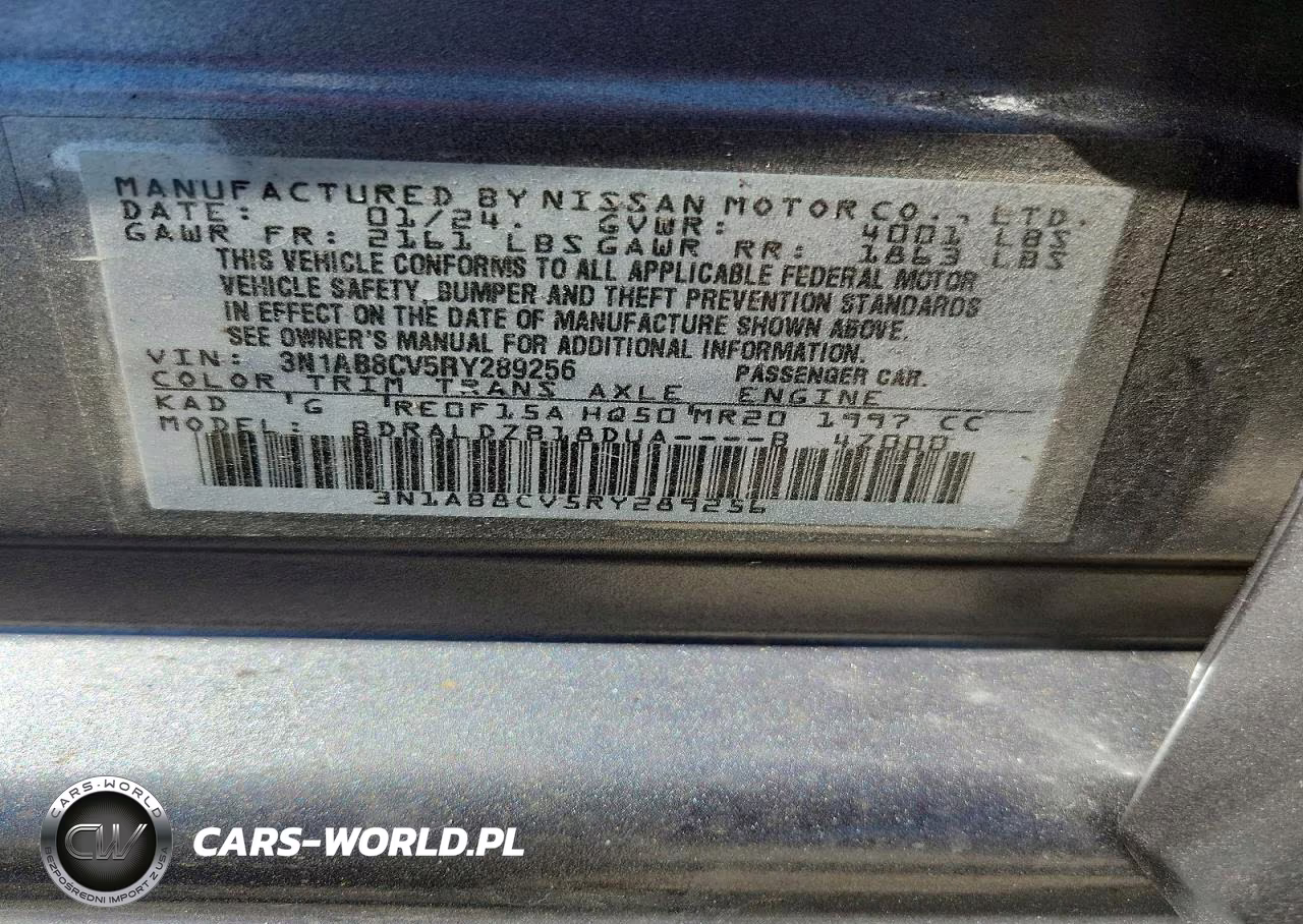 2024 Nissan Sentra Sv VIN:3N1AB8CV5RY289256 - 12