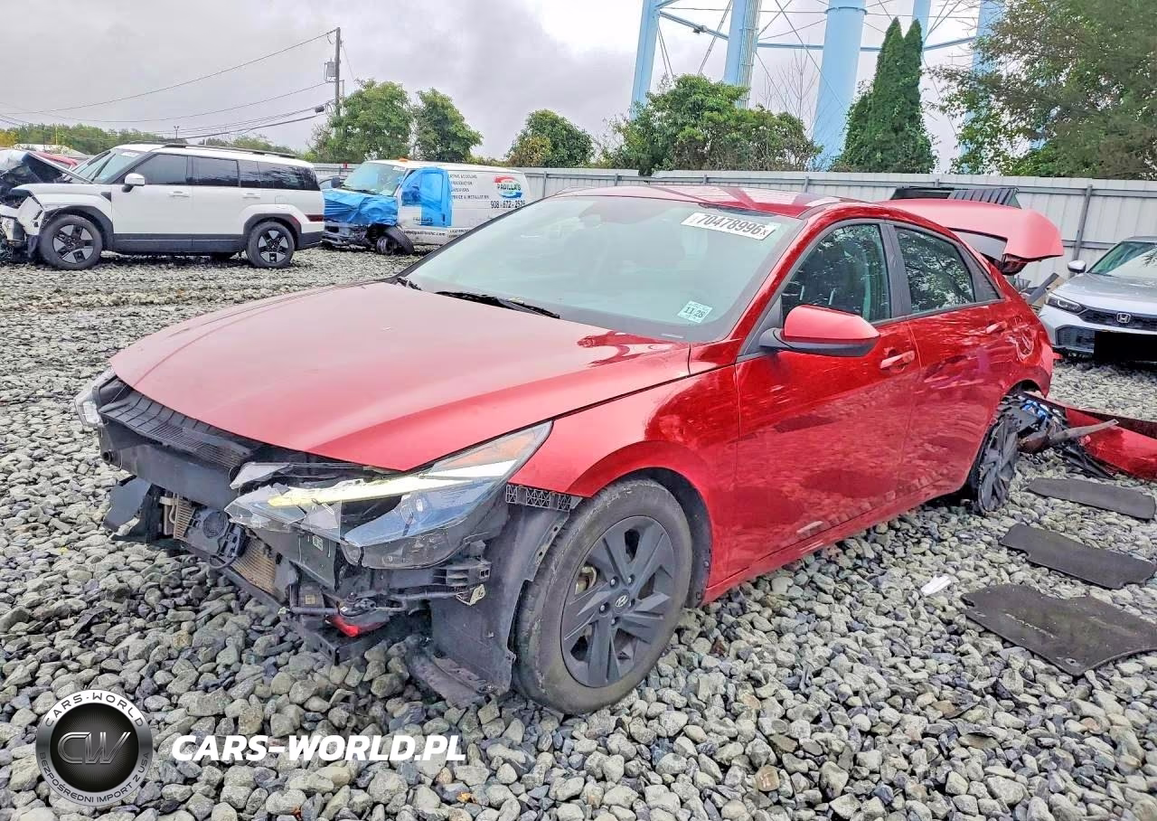 2023 Hyundai Elantra Hybrid Blue VIN:KMHLM4AJ9PU086407 - 1