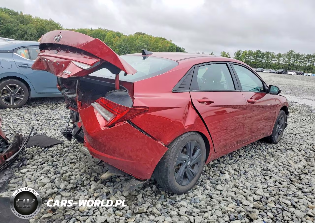 2023 Hyundai Elantra Hybrid Blue VIN:KMHLM4AJ9PU086407 - 3