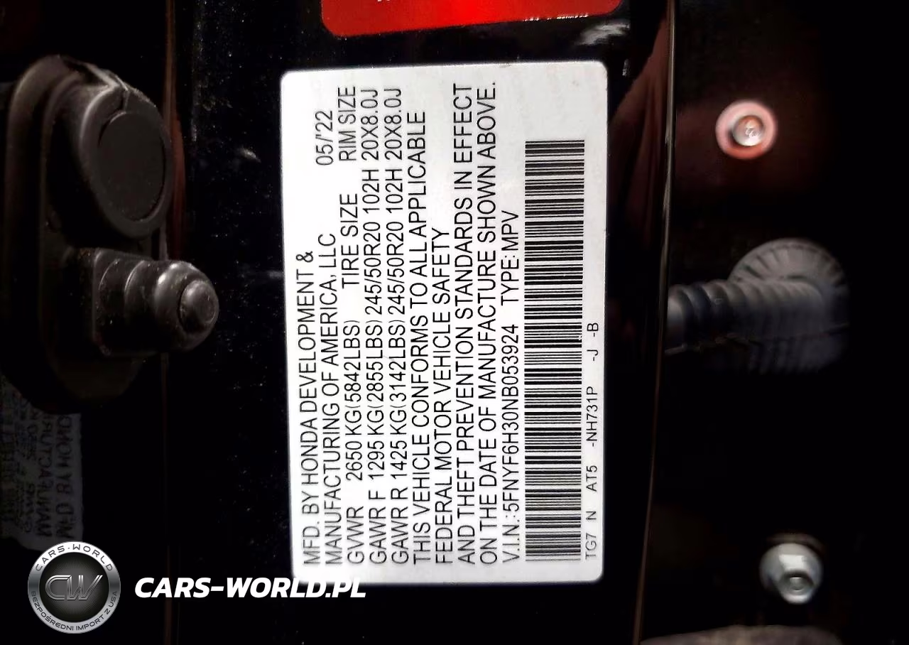 2022 Honda Pilot Sport VIN:5FNYF6H30NB053924 - 13