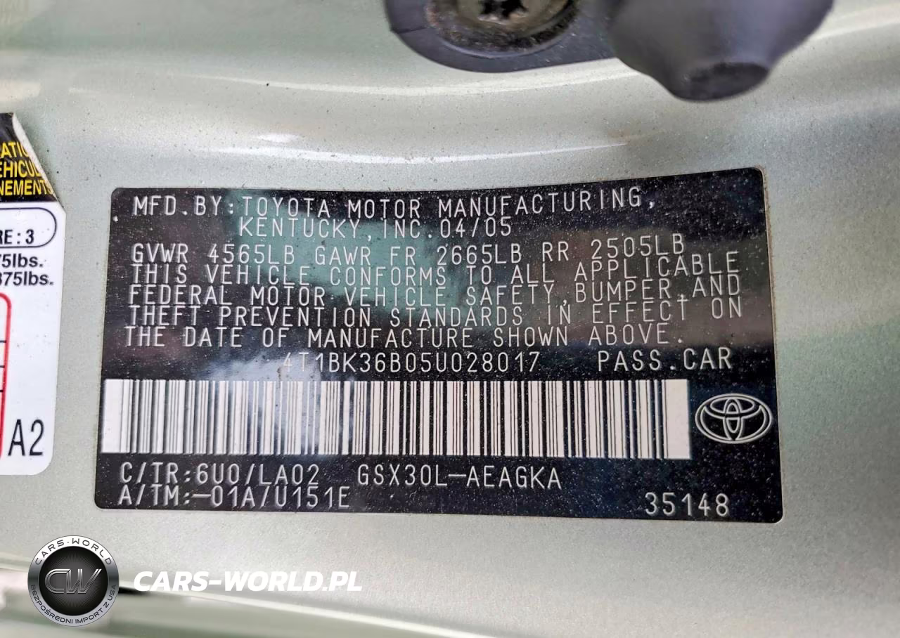 2005 Toyota Avalon Xls VIN:4T1BK36B05U028017 - 12