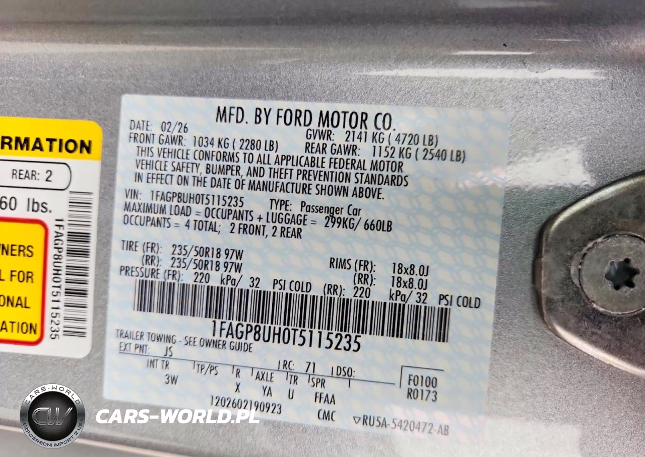 2026 Ford Mustang VIN:1FAGP8UH0T5115235 - 12