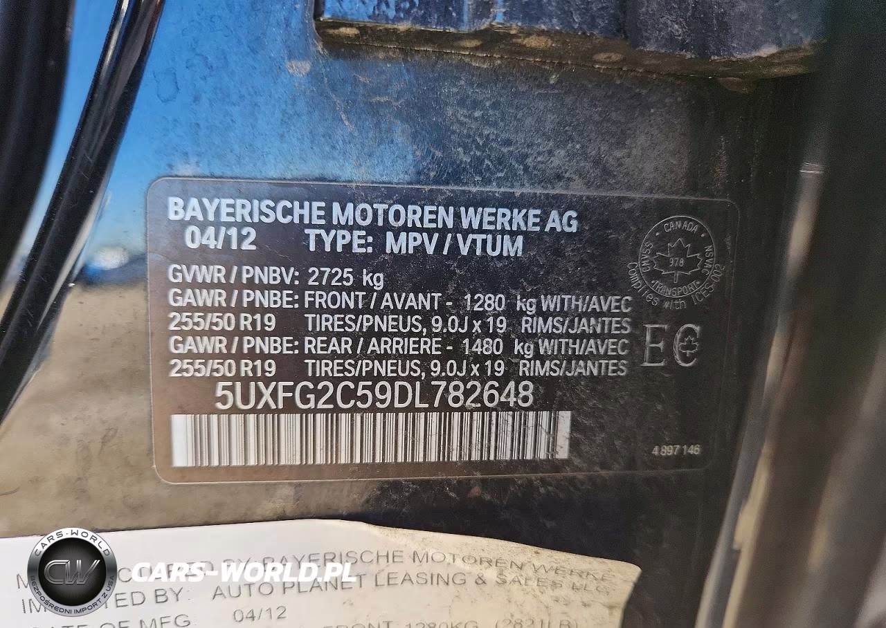2013 BMW X6 xDrive35I VIN:5UXFG2C59DL782648 - 13