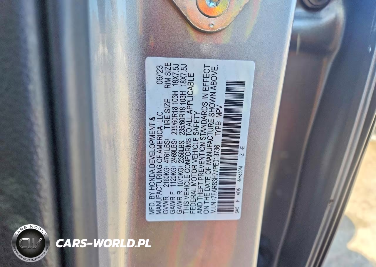 2023 Honda Cr-V Exl VIN:7FARS3H77PE013736 - 14