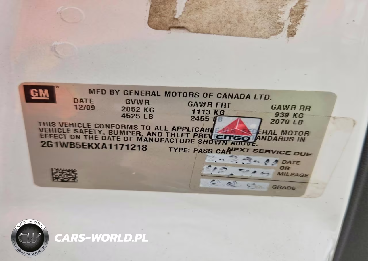 2010 Chevrolet Impala Lt VIN:2G1WB5EKXA1171218 - 12