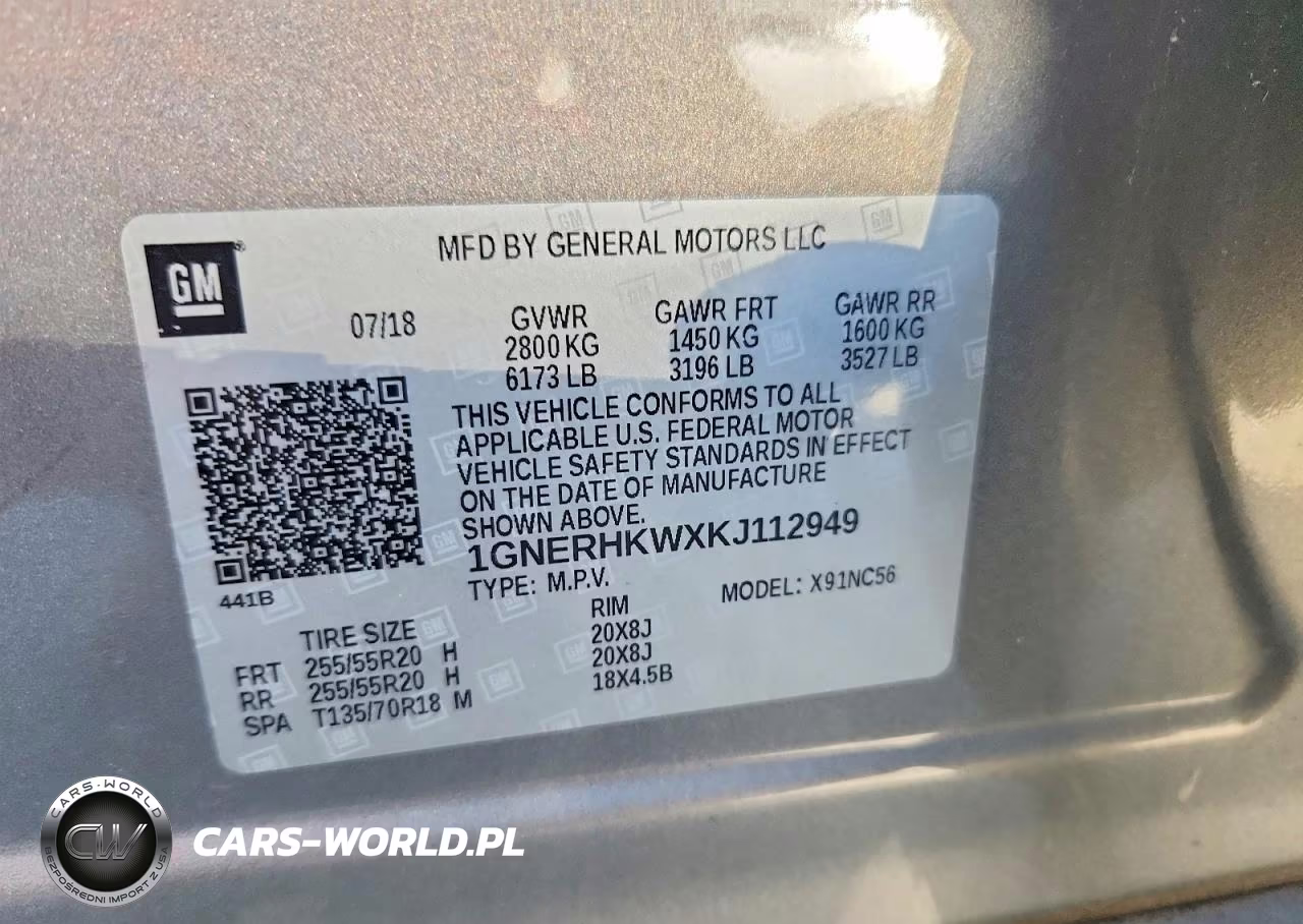 2019 Chevrolet Traverse Lt VIN:1GNERHKWXKJ112949 - 13