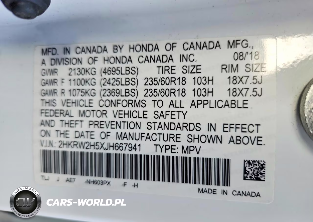 2018 Honda Cr-V Ex VIN:2HKRW2H5XJH667941 - 13
