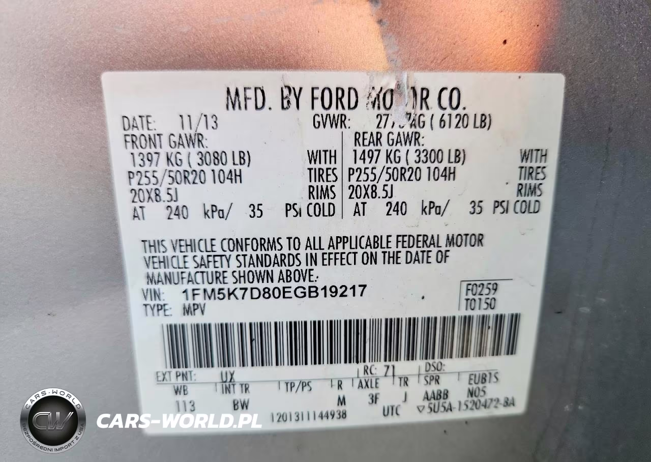 2014 Ford Explorer Xlt VIN:1FM5K7D80EGB19217 - 13