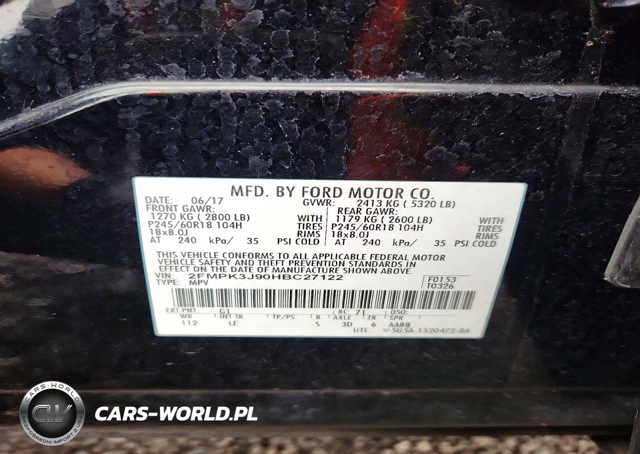 2017 Ford Edge Sel VIN:2FMPK3J90HBC27122 - 13
