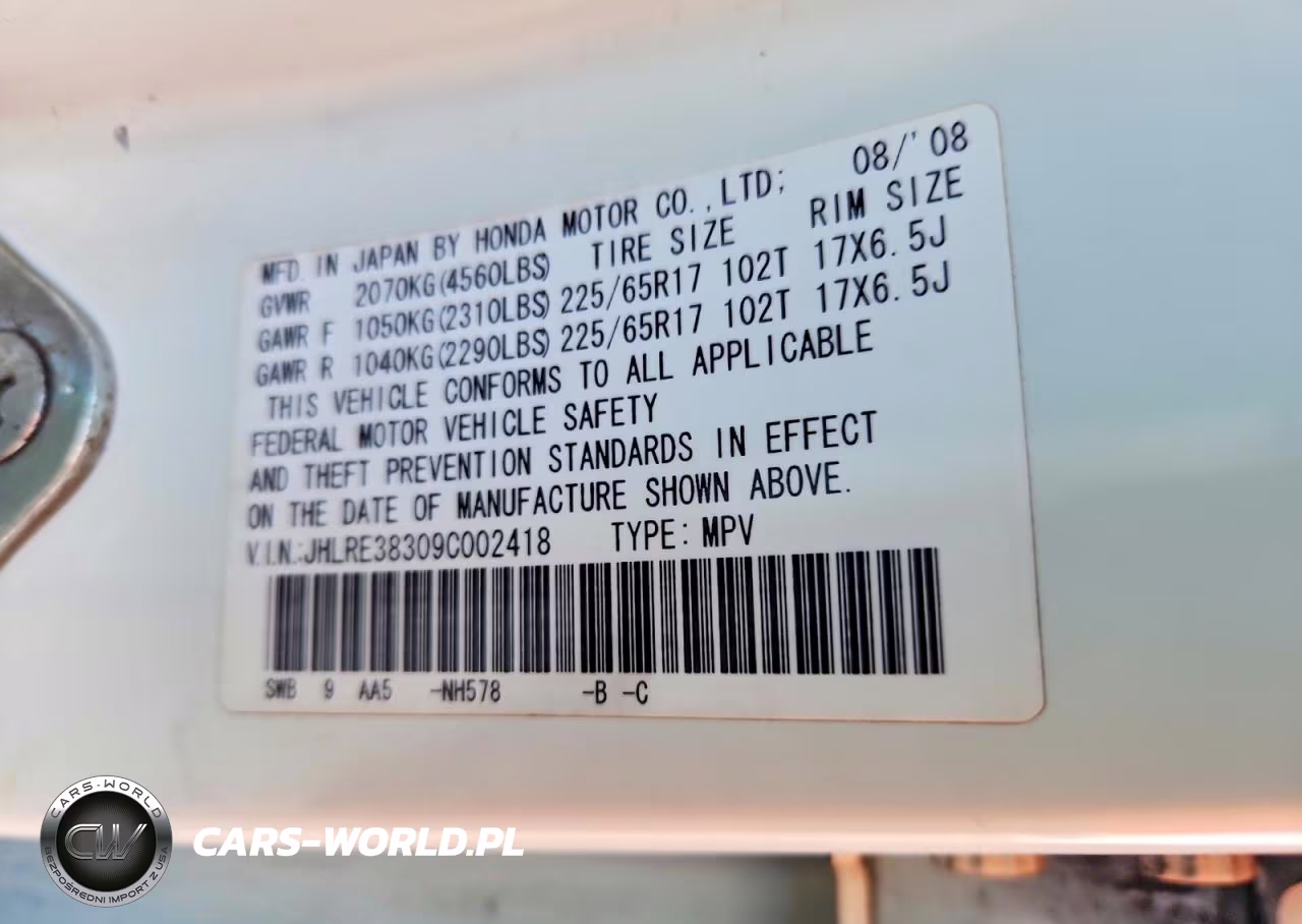 2009 Honda Cr-V Lx VIN:JHLRE38309C002418 - 13