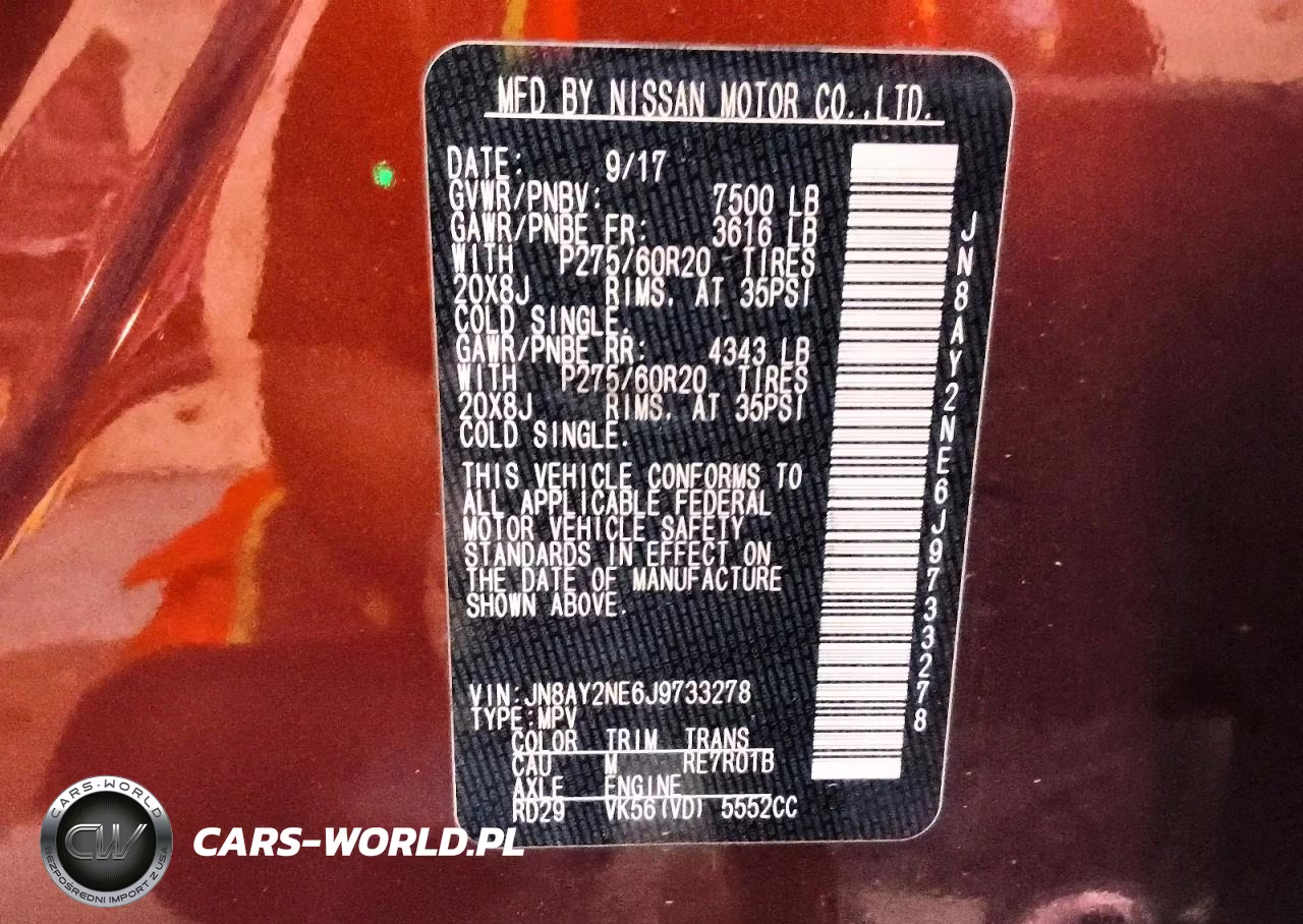 2018 Nissan Armada Platinum VIN:JN8AY2NE6J9733278 - 13