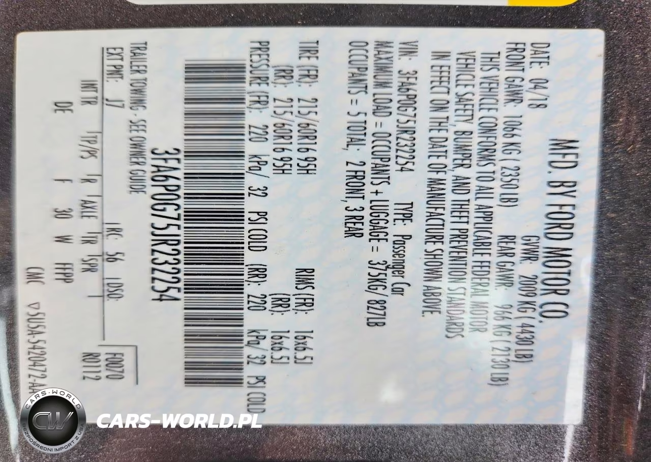 2018 Ford Fusion S VIN:3FA6P0G75JR232254 - 12