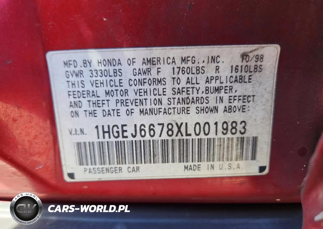 1999 Honda Civic Lx VIN:1HGEJ6678XL001983 - 12