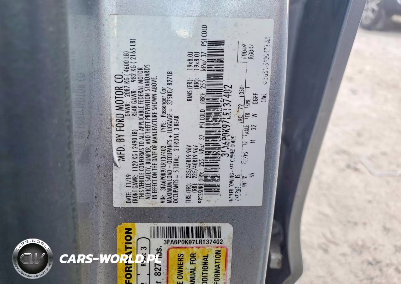 2020 Ford Fusion Titanium VIN:3FA6P0K97LR137402 - 12