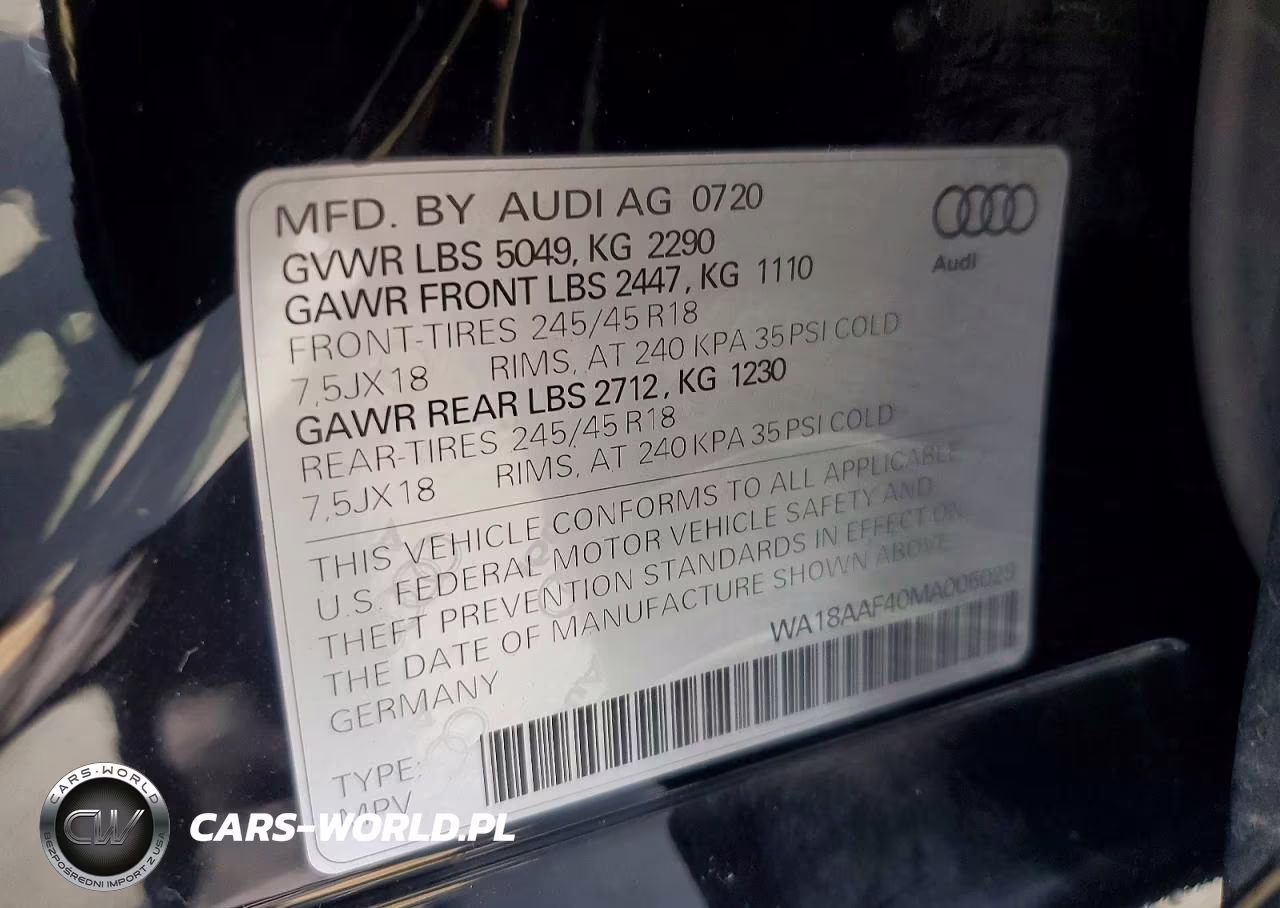 2021 Audi A4 Allroad Premium Plus VIN:WA18AAF40MA005029 - 12
