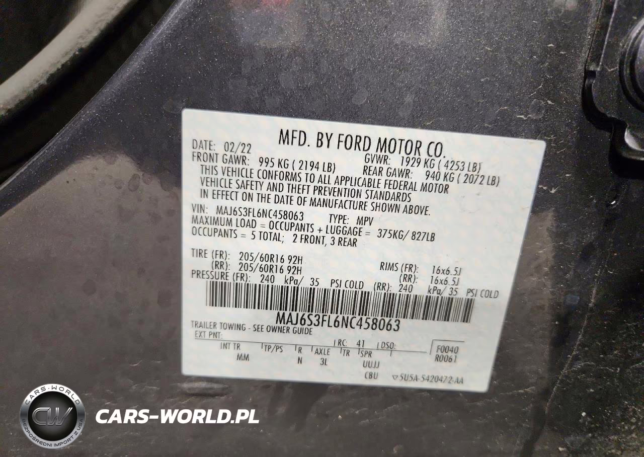 2022 Ford Ecosport S VIN:MAJ6S3FL6NC458063 - 13