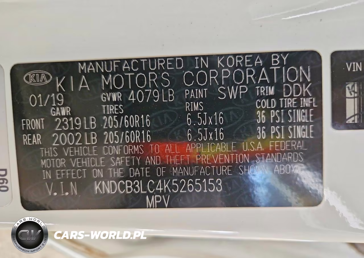 2019 Kia Niro Fe VIN:KNDCB3LC4K5265153 - 12