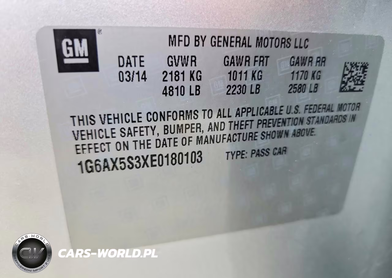 2014 Cadillac Cts Luxury Collection VIN:1G6AX5S3XE0180103 - 12