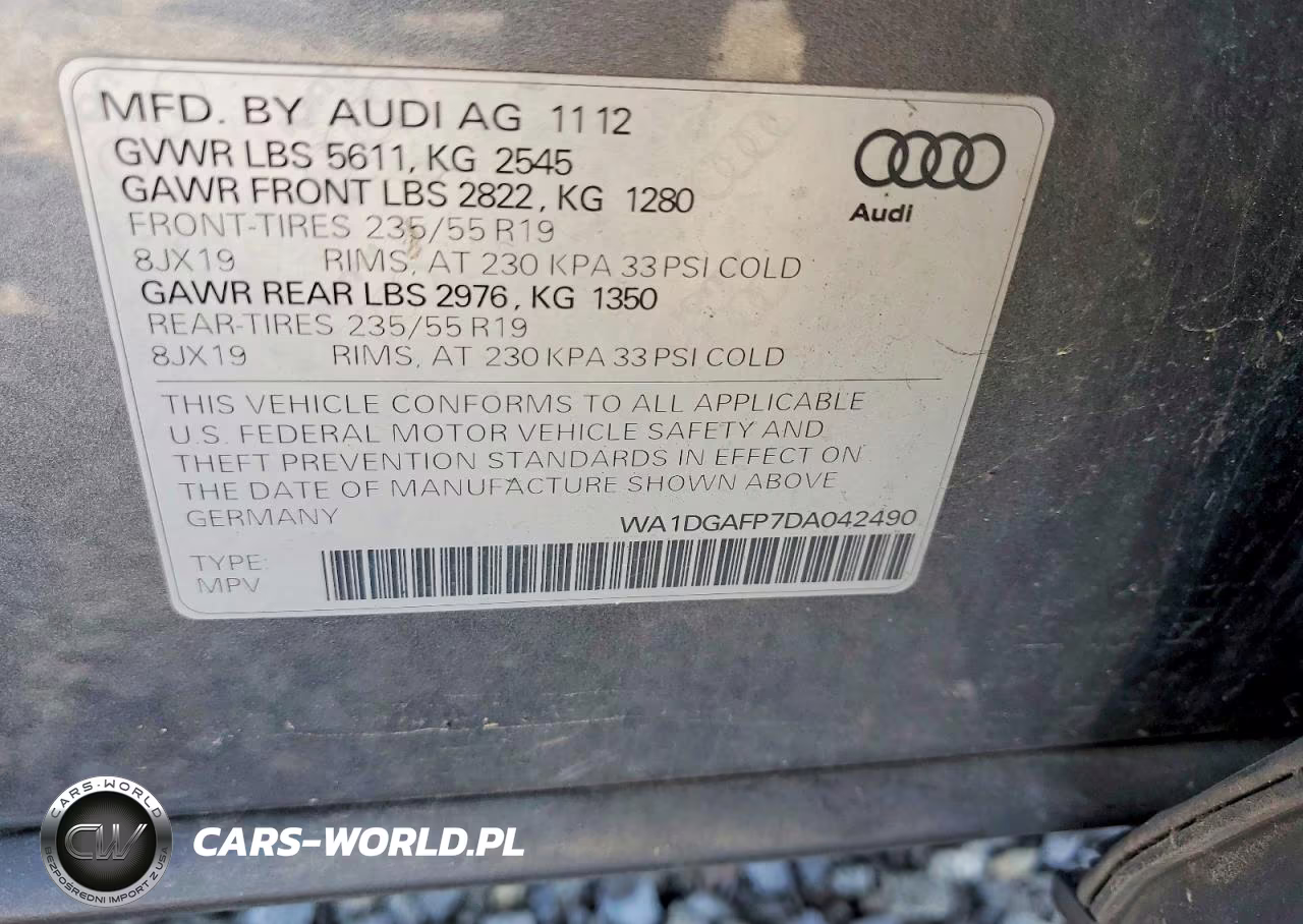 2013 Audi Q5 Premium Plus VIN:WA1DGAFP7DA042490 - 13