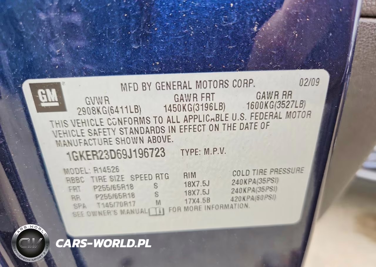 2009 GMC Acadia Slt-1 VIN:1GKER23D69J196723 - 12