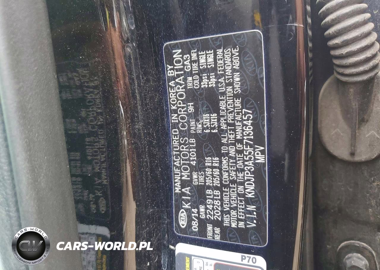 2015 Kia Soul + VIN:KNDJP3A55F7136457 - 14