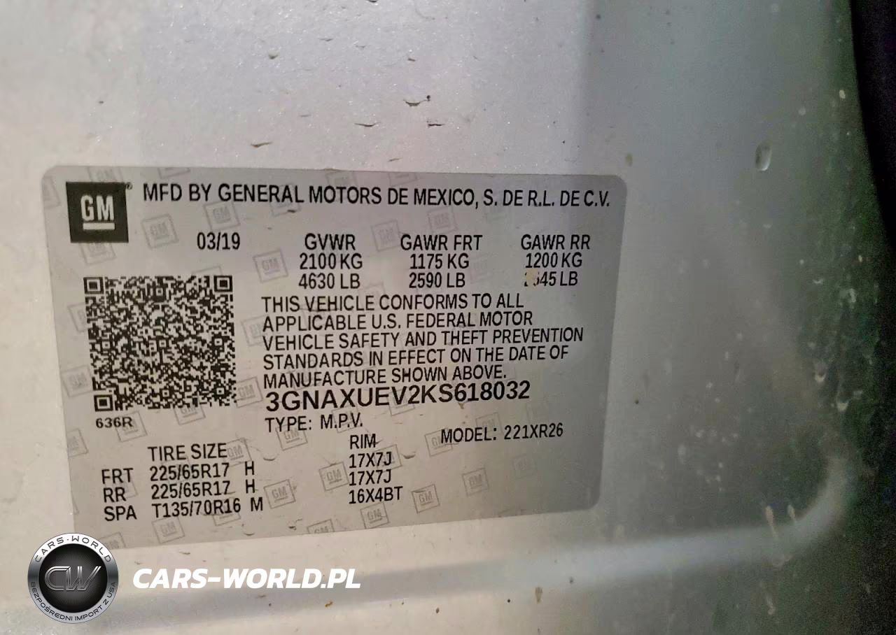 2019 Chevrolet Equinox Lt VIN:3GNAXUEV2KS618032 - 13