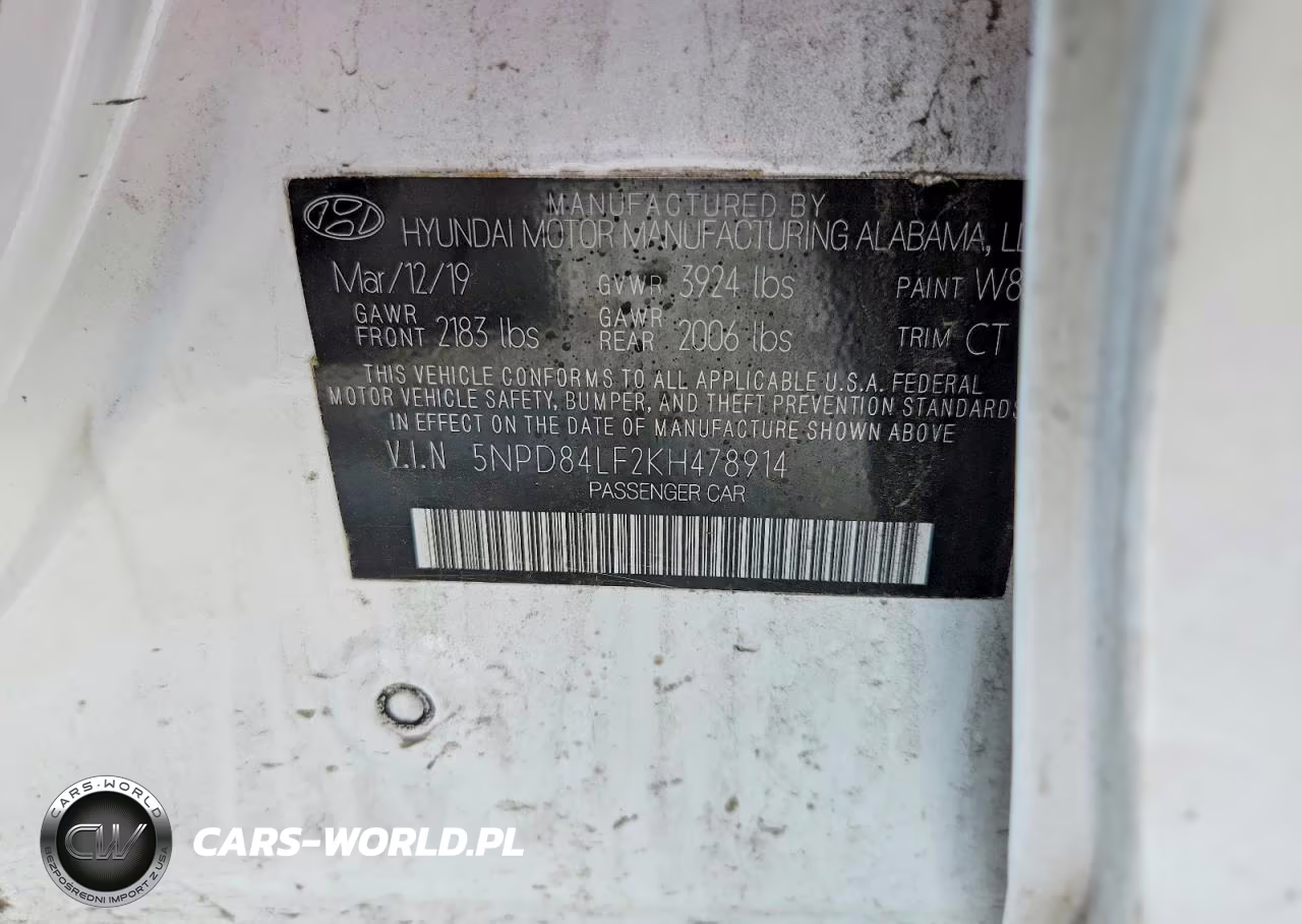 2019 Hyundai Elantra Limited VIN:5NPD84LF2KH478914 - 12