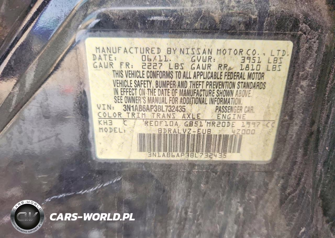 2011 Nissan Sentra 2.0 VIN:3N1AB6AP3BL732435 - 13