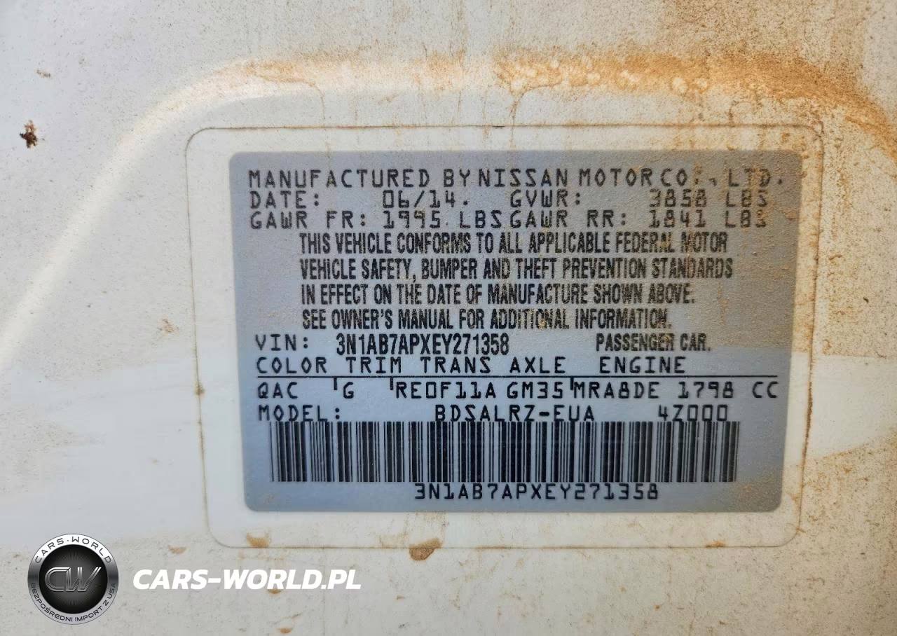 2014 Nissan Sentra Sr VIN:3N1AB7APXEY271358 - 12