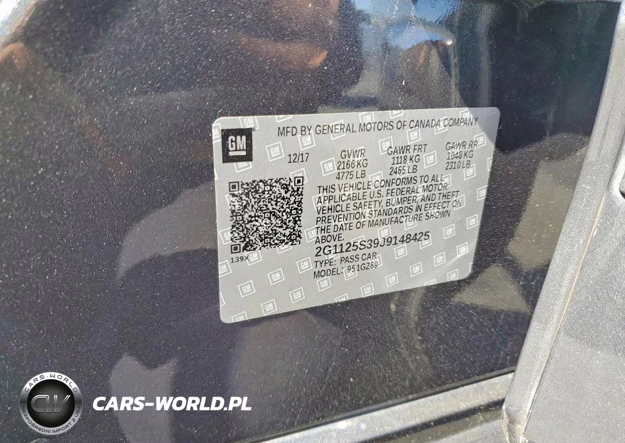 2018 Chevrolet Impala Premier VIN:2G1125S39J9148425 - 12
