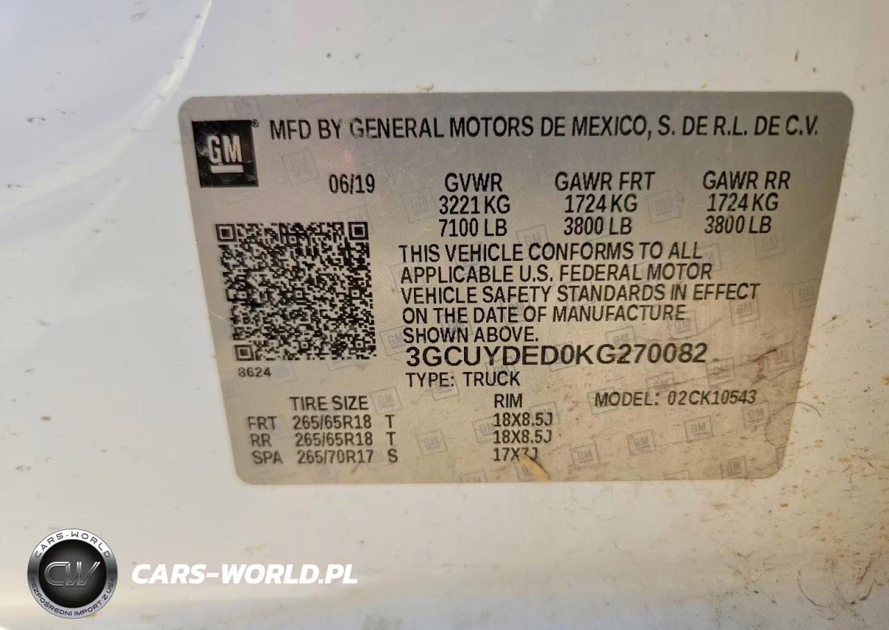 2019 Chevrolet Silverado K1500 Lt VIN:3GCUYDED0KG270082 - 12