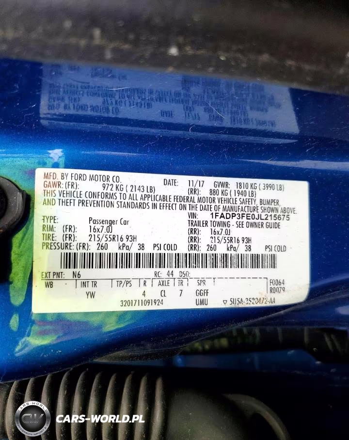 2018 Ford Focus Se VIN:1FADP3FE0JL215675 - 12