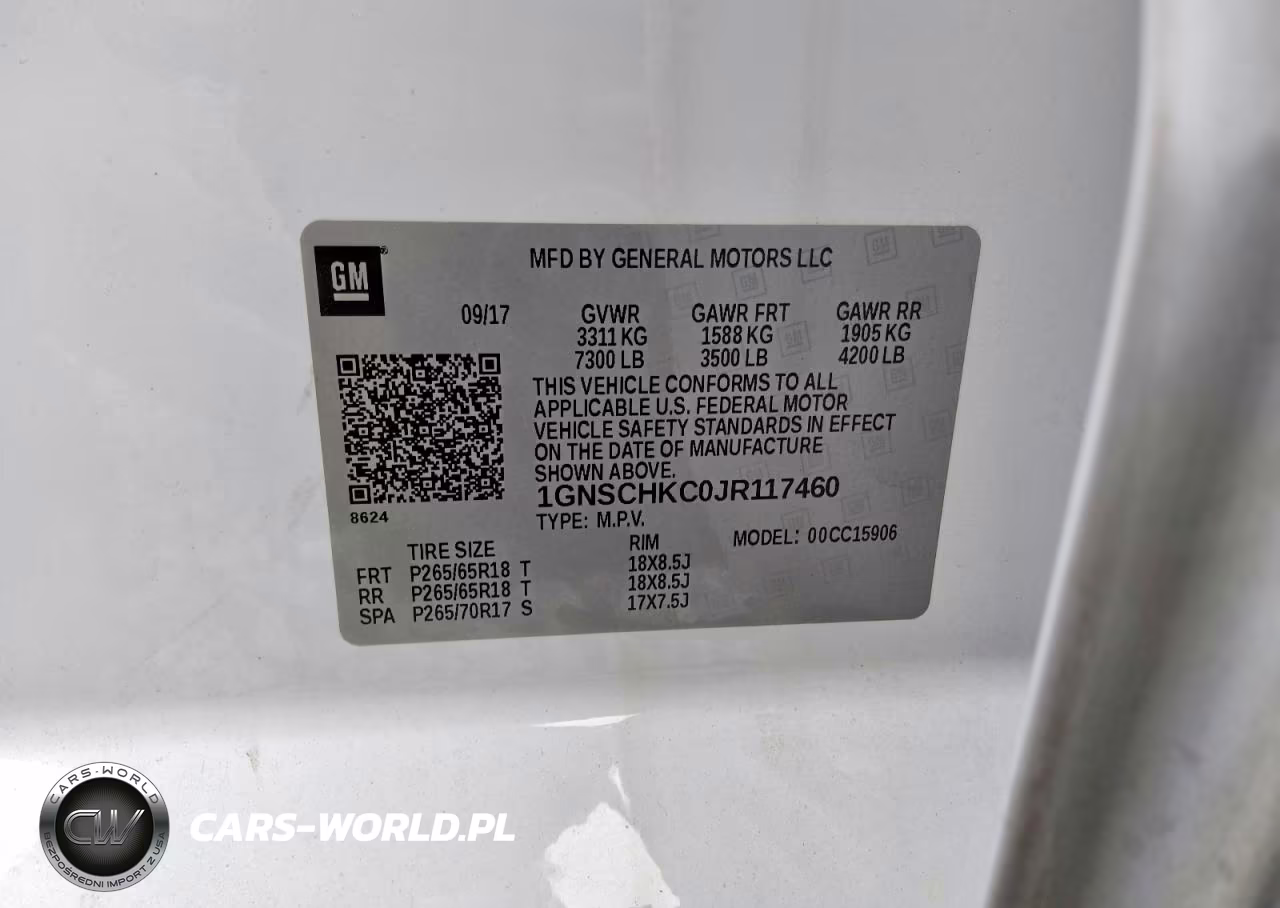2018 Chevrolet Suburban C1500 Lt VIN:1GNSCHKC0JR117460 - 13