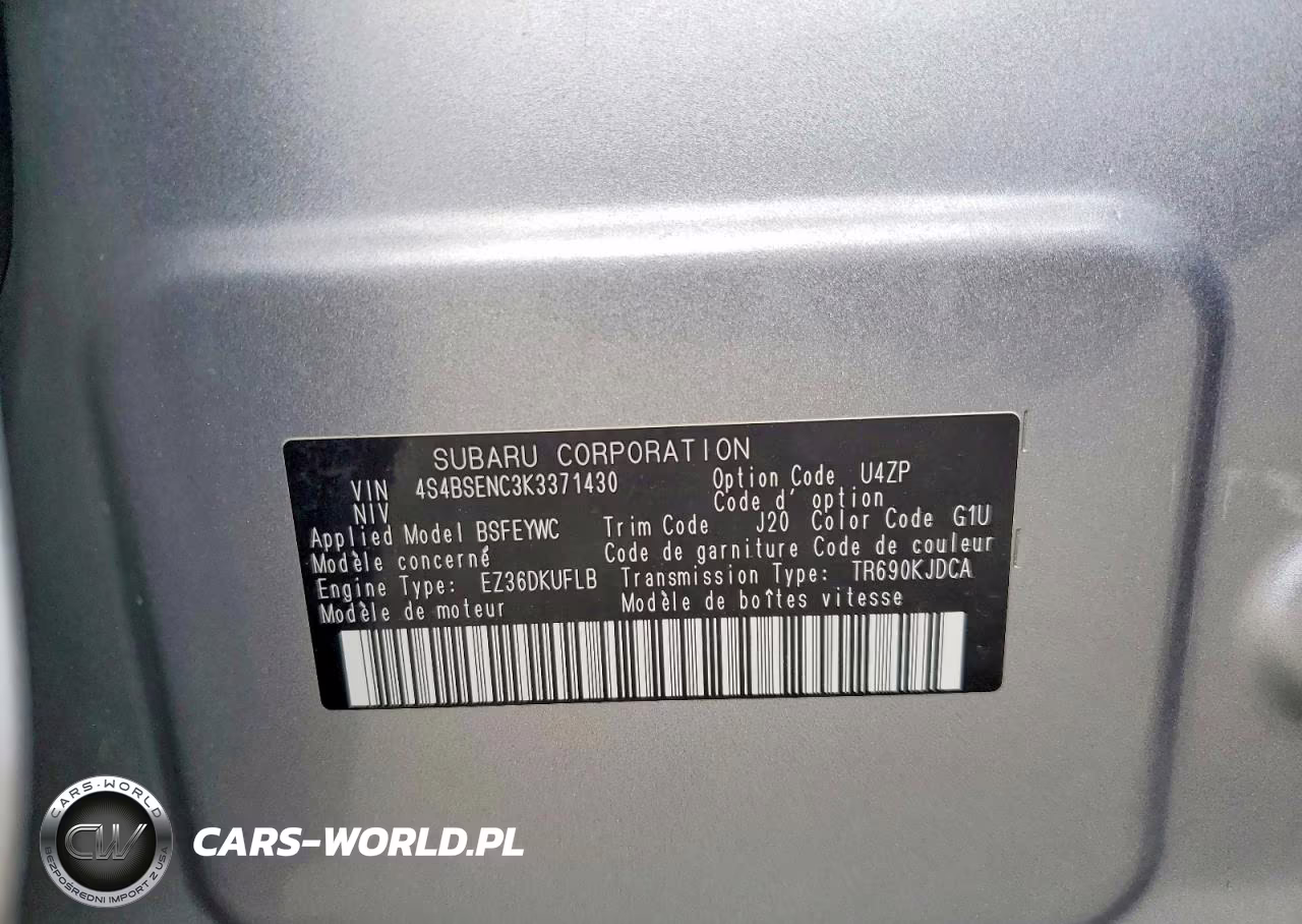 2019 Subaru Outback 3.6R Limited VIN:4S4BSENC3K3371430 - 12