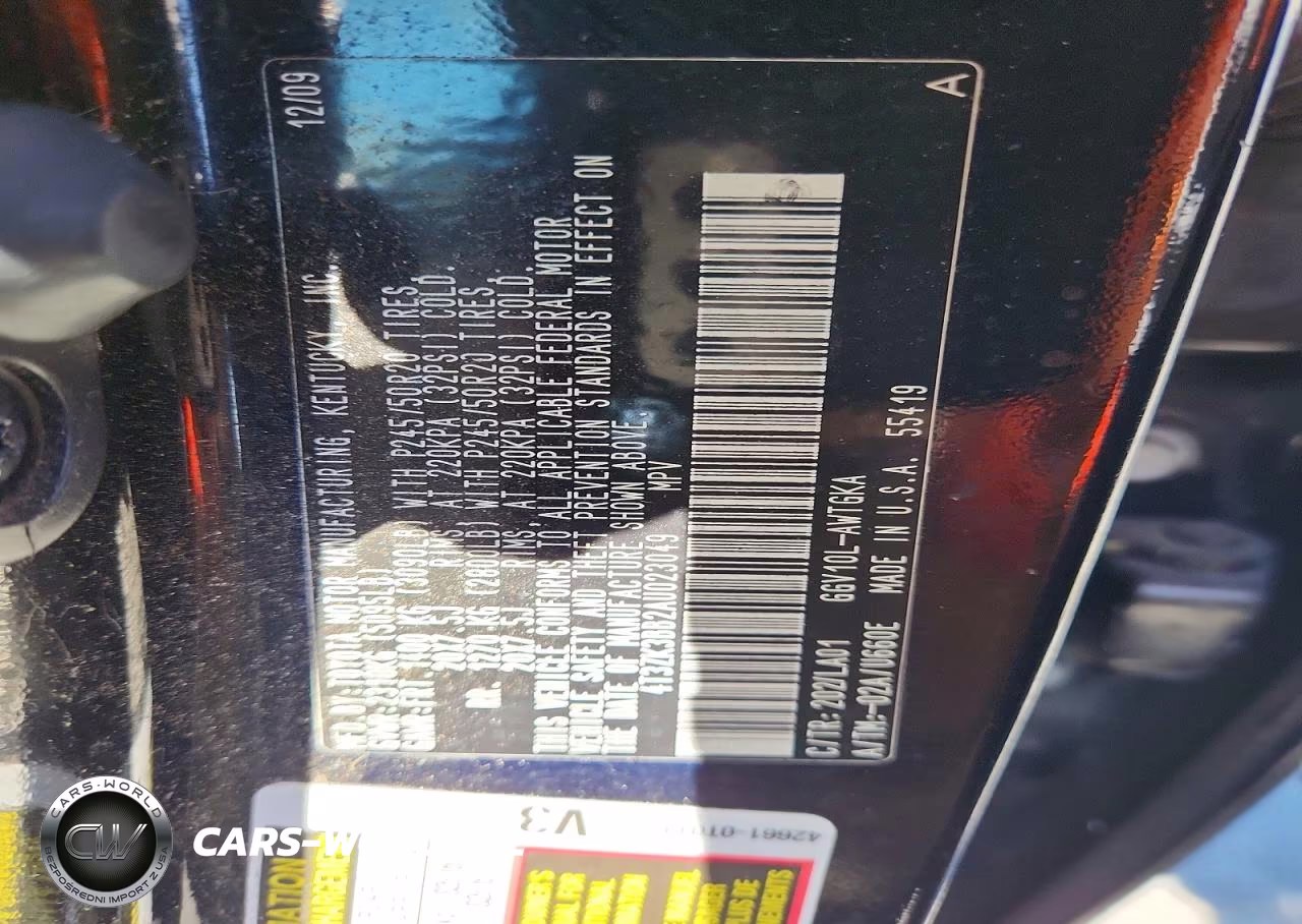 2010 Toyota Venza Fwd V6 VIN:4T3ZK3BB2AU023049 - 13