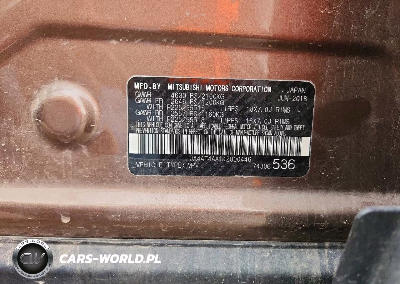 2019 Mitsubishi Eclipse Cross Le VIN:JA4AT4AA1KZ000446 - 13